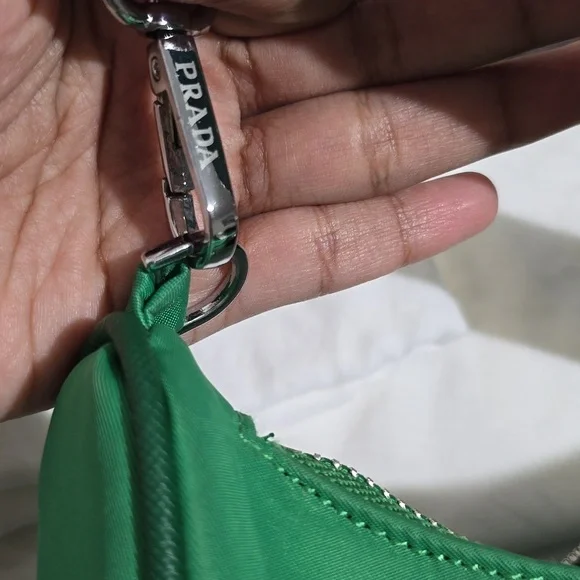Prada Kelly Green Nylon Shoulder Bag - Picture 7 of 7